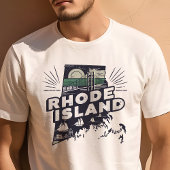 Retro Reisicoon Rhode Island Grafiek T-shirt