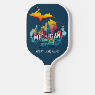 Retro reiskaart Michigan State Pickleball Paddle