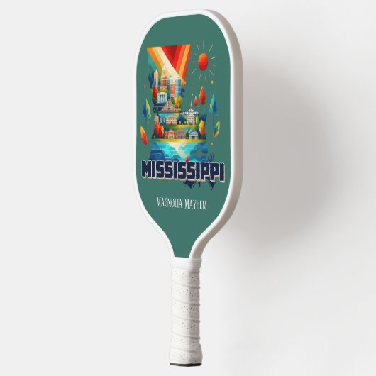 Retro reiskaart Mississippi State Pickleball Paddle (Links)