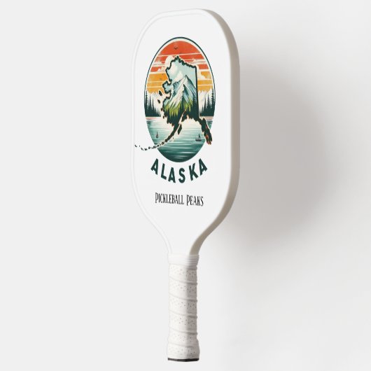 Retro reiskaart van Alaska Pickleball Paddle (Links)