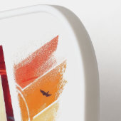 Retro-reiskaart van de staat Alabama Pickleball Paddle (Links Detail)