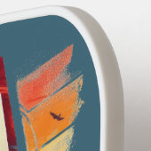 Retro-reiskaart van de staat Alabama Pickleball Paddle (Links Detail)