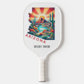 Retro-reiskaart van de staat Arizona Pickleball Paddle (Voorkant)