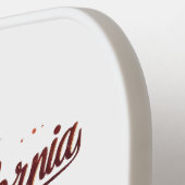 Retro reiskaart van de staat Californië Pickleball Paddle (Links Detail)