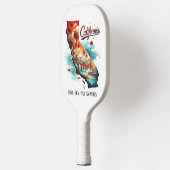 Retro reiskaart van de staat Californië Pickleball Paddle (Links)