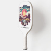Retro-reiskaart van de staat Colorado Pickleball Paddle (Links)