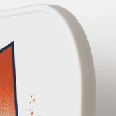 Retro-reiskaart van de staat Connecticut Pickleball Paddle (Links Detail)