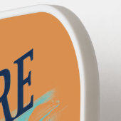 Retro-reiskaart van de staat Delaware Pickleball Paddle (Links Detail)