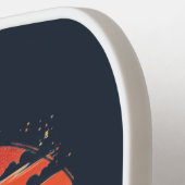 Retro-reiskaart van de staat Florida Pickleball Paddle (Links Detail)