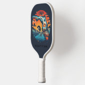 Retro-reiskaart van de staat Florida Pickleball Paddle (Links)