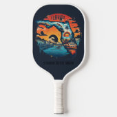 Retro-reiskaart van de staat Florida Pickleball Paddle (Voorkant)