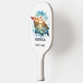 Retro-reiskaart van de staat Georgia Pickleball Paddle (Links)