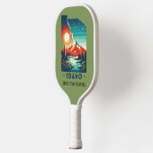 Retro-reiskaart van de staat Idaho Pickleball Paddle (Links)