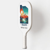 Retro-reiskaart van de staat Idaho Pickleball Paddle (Links)