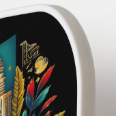 Retro-reiskaart van de staat Indiana Pickleball Paddle (Links Detail)