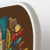 Retro-reiskaart van de staat Indiana Pickleball Paddle (Links Detail)