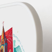 Retro Reiskaart van de staat New Mexico Pickleball Paddle (Links Detail)