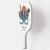 Retro Reiskaart van de staat New York Pickleball Paddle (Links)