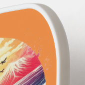 Retro reiskaart van Hawaï Pickleball Paddle (Links Detail)