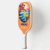 Retro reiskaart van Hawaï Pickleball Paddle (Links)