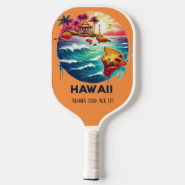 Retro reiskaart van Hawaï Pickleball Paddle