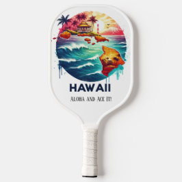 Retro reiskaart van Hawaï Pickleball Paddle