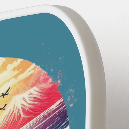 Retro reiskaart van Hawaï Pickleball Paddle (Links Detail)