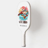 Retro Reiskaart van North Carolina State Pickleball Paddle (Links)
