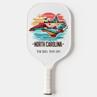 Retro Reiskaart van North Carolina State Pickleball Paddle