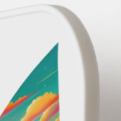 Retro Reiskaart van Ohio State Pickleball Paddle (Links Detail)