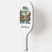 Retro Reiskaart van Pennsylvania State Pickleball Paddle (Links)