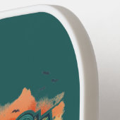 Retro Reiskaart van South Dakota State Pickleball Paddle (Links Detail)