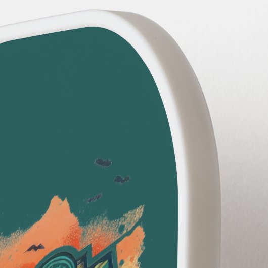 Retro Reiskaart van South Dakota State Pickleball Paddle (Links Detail)