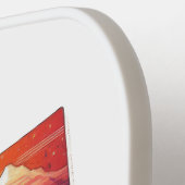 Retro Reiskaart van Wyoming State Pickleball Paddle (Links Detail)