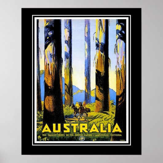 Retro reisposter Australië grote maat Poster (Voorkant)