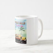 Retro-reisposter Beverly Hills California Koffiemok (Voorkant rechts)