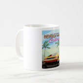 Retro-reisposter Beverly Hills California Koffiemok (Voorkant links)