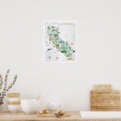 Retro Reisposter | Californië Poster (Keuken)