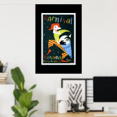 Retro reisposter Carnaval Cuba Havana Poster (Thuiskantoor)