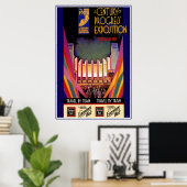 Retro reisposter Chicago Trein Reisposter Poster (Thuiskantoor)