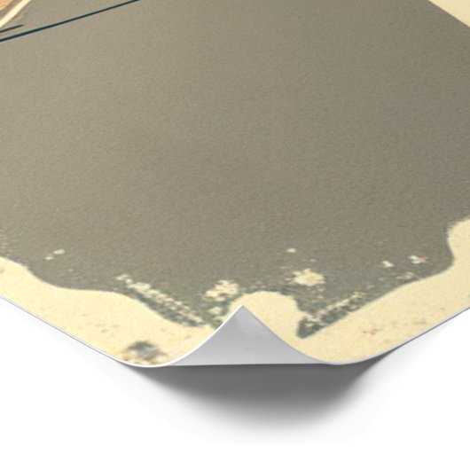  Retro Reisposter - Copacabana Beach Poster (Hoek)