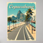 Retro Reisposter - Copacabana Beach Poster (Voorkant)