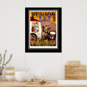 Retro reisposter Fiestas Havana Cuba Grote Poster (Keuken)