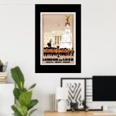 Retro reisposter Londen Poster (Thuiskantoor)