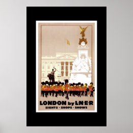 Retro reisposter Londen Poster