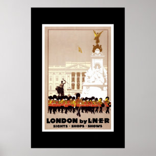 Retro reisposter Londen Poster