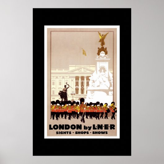Retro reisposter Londen Poster (Voorkant)