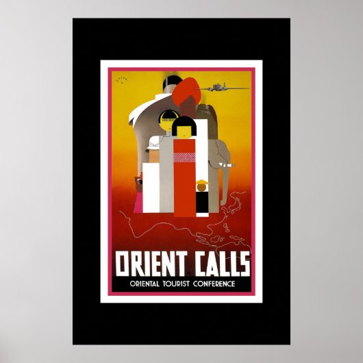 Retro reisposter Oriënt Poster (Voorkant)