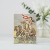  retro-reisposter Osaka Japan Briefkaart (Staand voorkant)