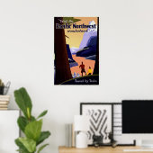 Retro reisposter Pacific Northwest Poster (Thuiskantoor)